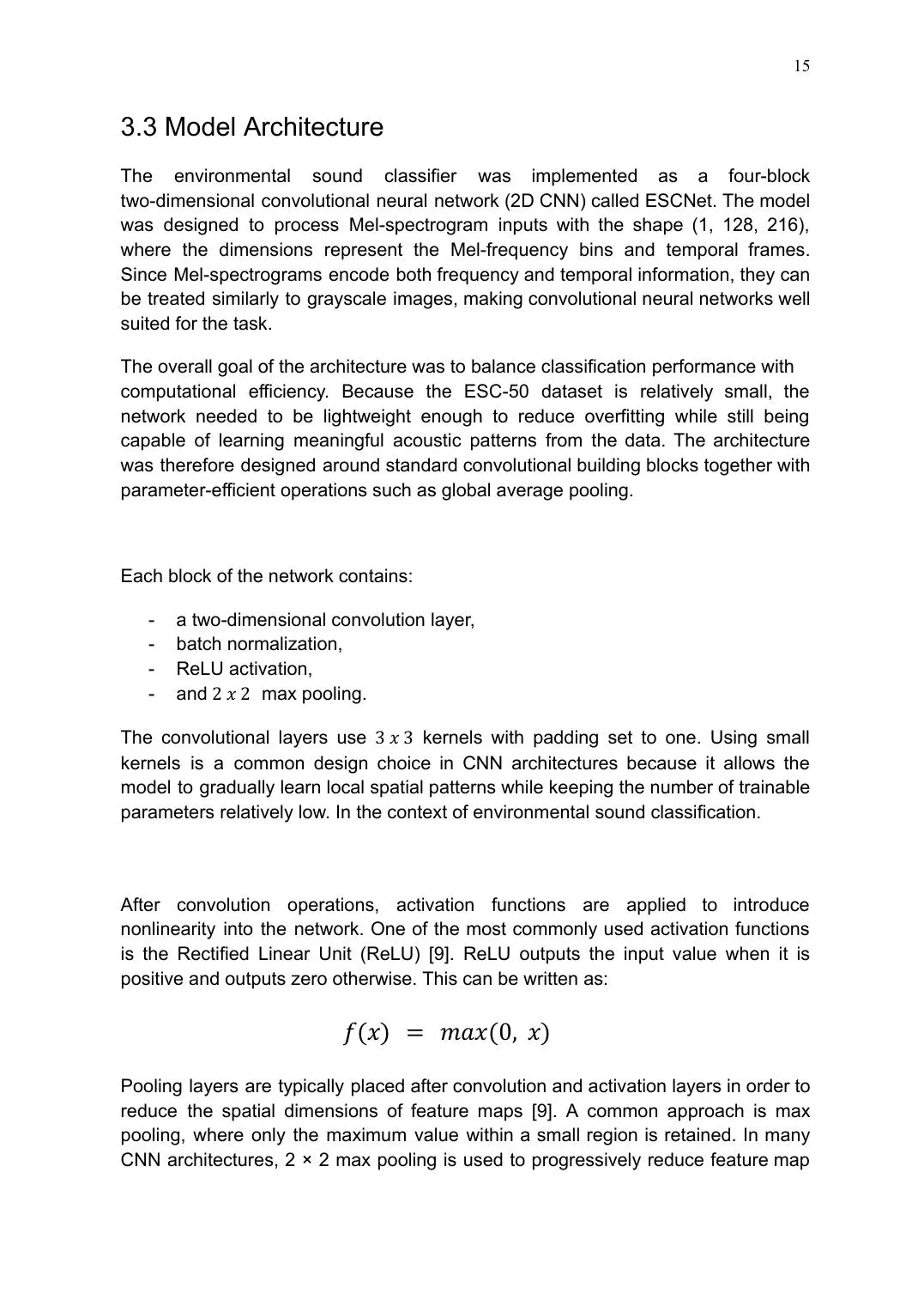 PDF page showing the model architecture section